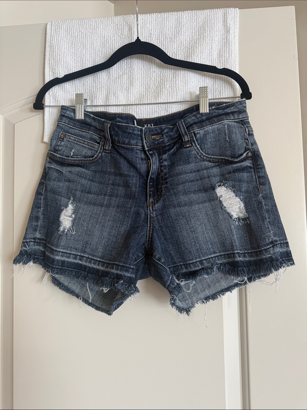 Kut from the Kloth Dark Blue Denim Cutoff Shorts